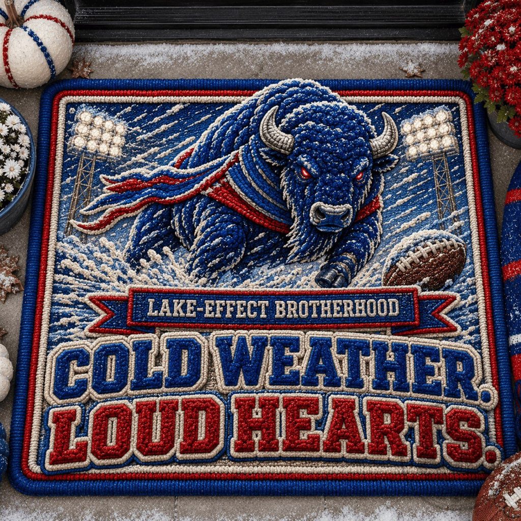 Buffalo Bills Lake Effect Brotherhood Cold Weather Loud Hearts Doormat Buffalo Bills Lake Effect Brotherhood Cold Weather Loud Hearts Doormat