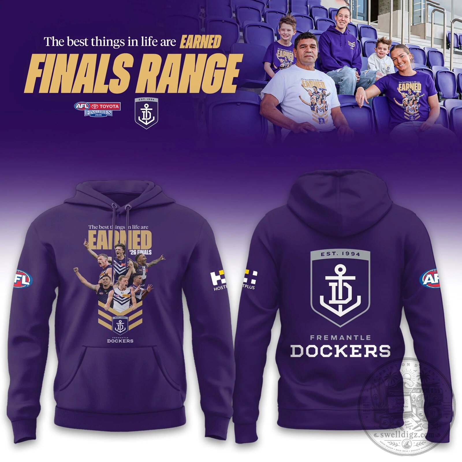 Fremantle Dockers Australian Football League Finals Earned Purple Hoodie 4 Fremantle Dockers Australian Football League Finals Earned Purple Hoodie