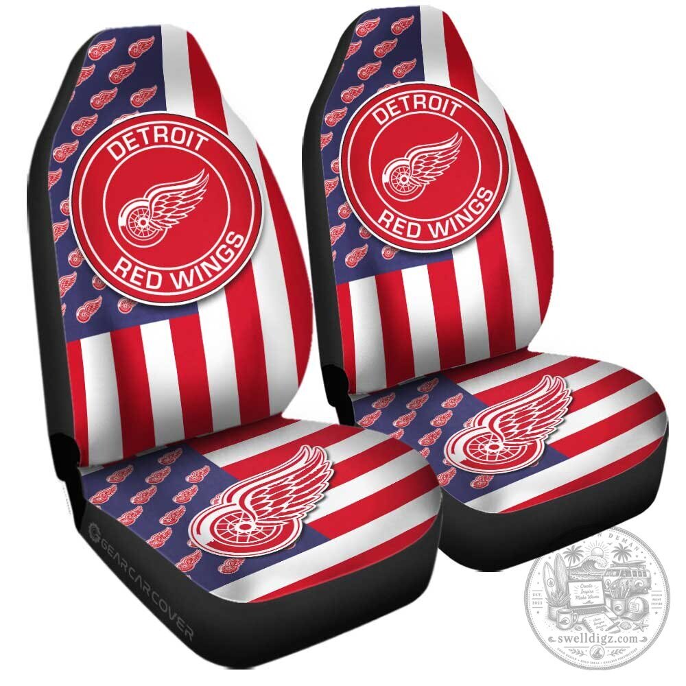 Detroit Red Wings American Flag Style Car Seat Covers 5 Detroit Red Wings American Flag Style Car Seat Covers