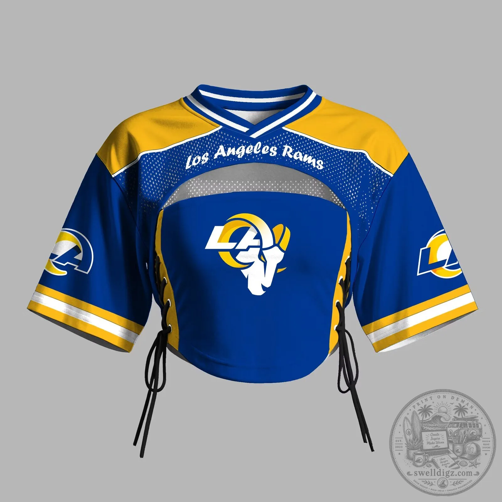 Los Angeles Rams Women's Crop Top Football Jersey