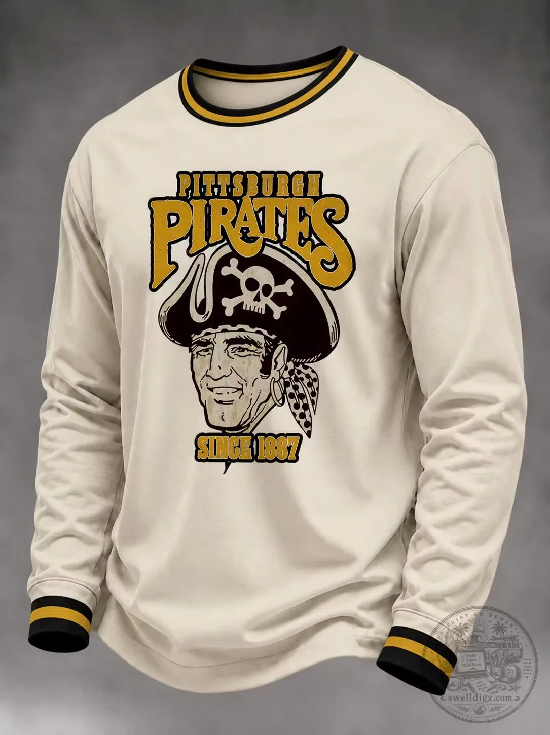 Pittsburgh Pirates Baseball Team Skull Pirate Since 1887 Long Sleeve T-Shirt