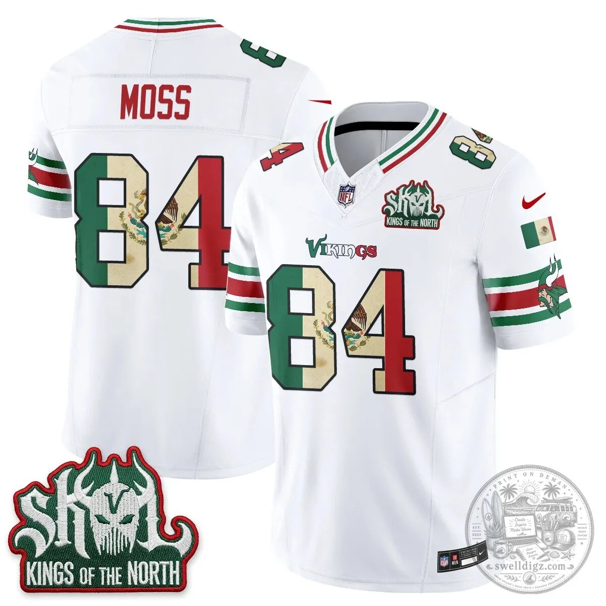 Minnesota Vikings Justin Jefferson Mexico Edition White Football Jersey 59 Minnesota Vikings Justin Jefferson Mexico Edition White Football Jersey