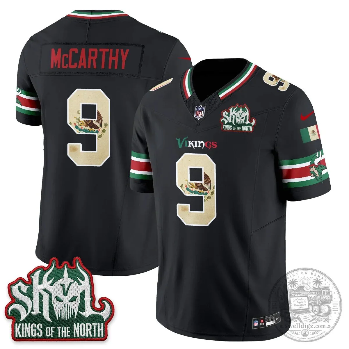 Minnesota Vikings Justin Jefferson Mexico Edition White Football Jersey 61 Minnesota Vikings Justin Jefferson Mexico Edition White Football Jersey