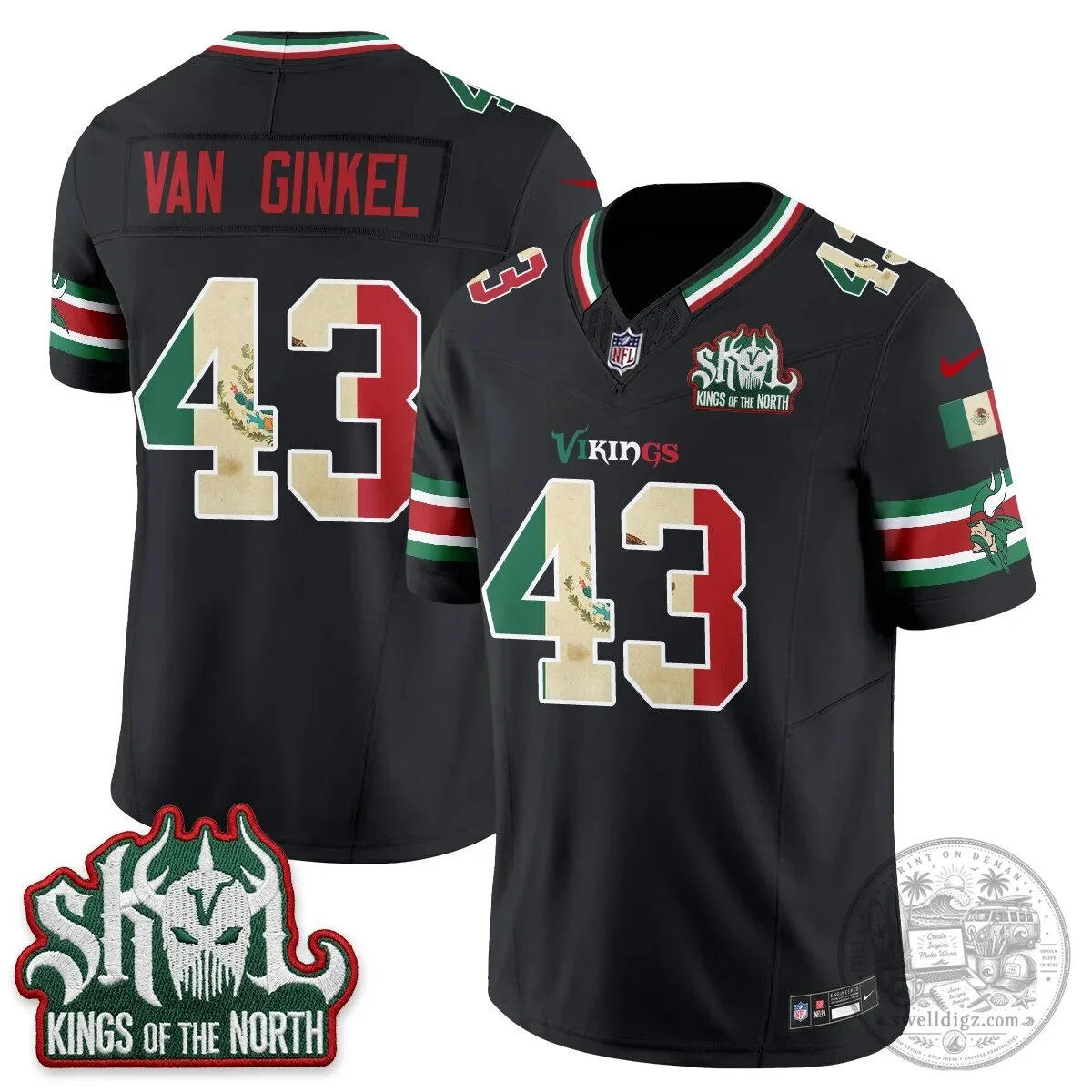 Minnesota Vikings Justin Jefferson Mexico Edition White Football Jersey 63 Minnesota Vikings Justin Jefferson Mexico Edition White Football Jersey