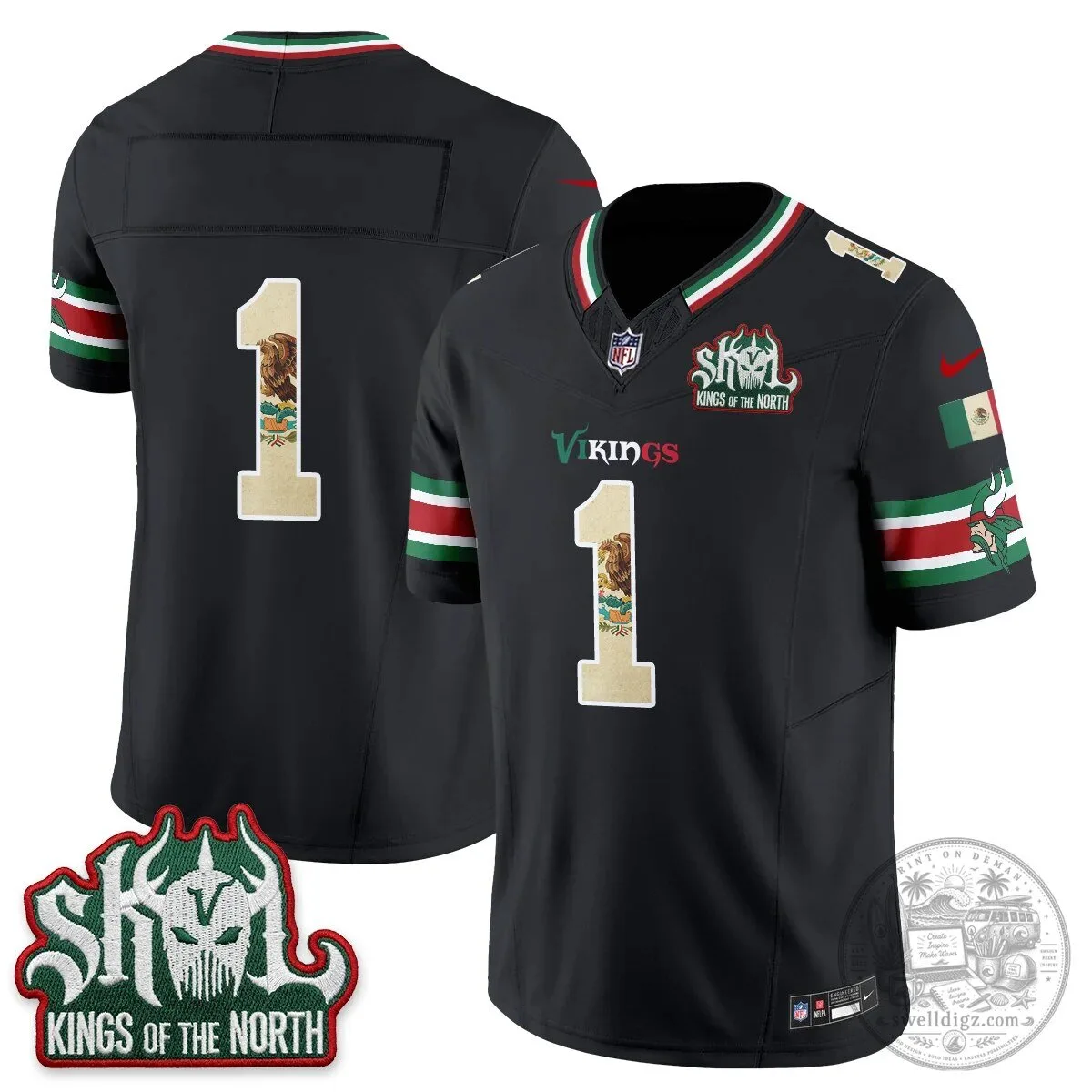 Minnesota Vikings Justin Jefferson Mexico Edition White Football Jersey 64 Minnesota Vikings Justin Jefferson Mexico Edition White Football Jersey