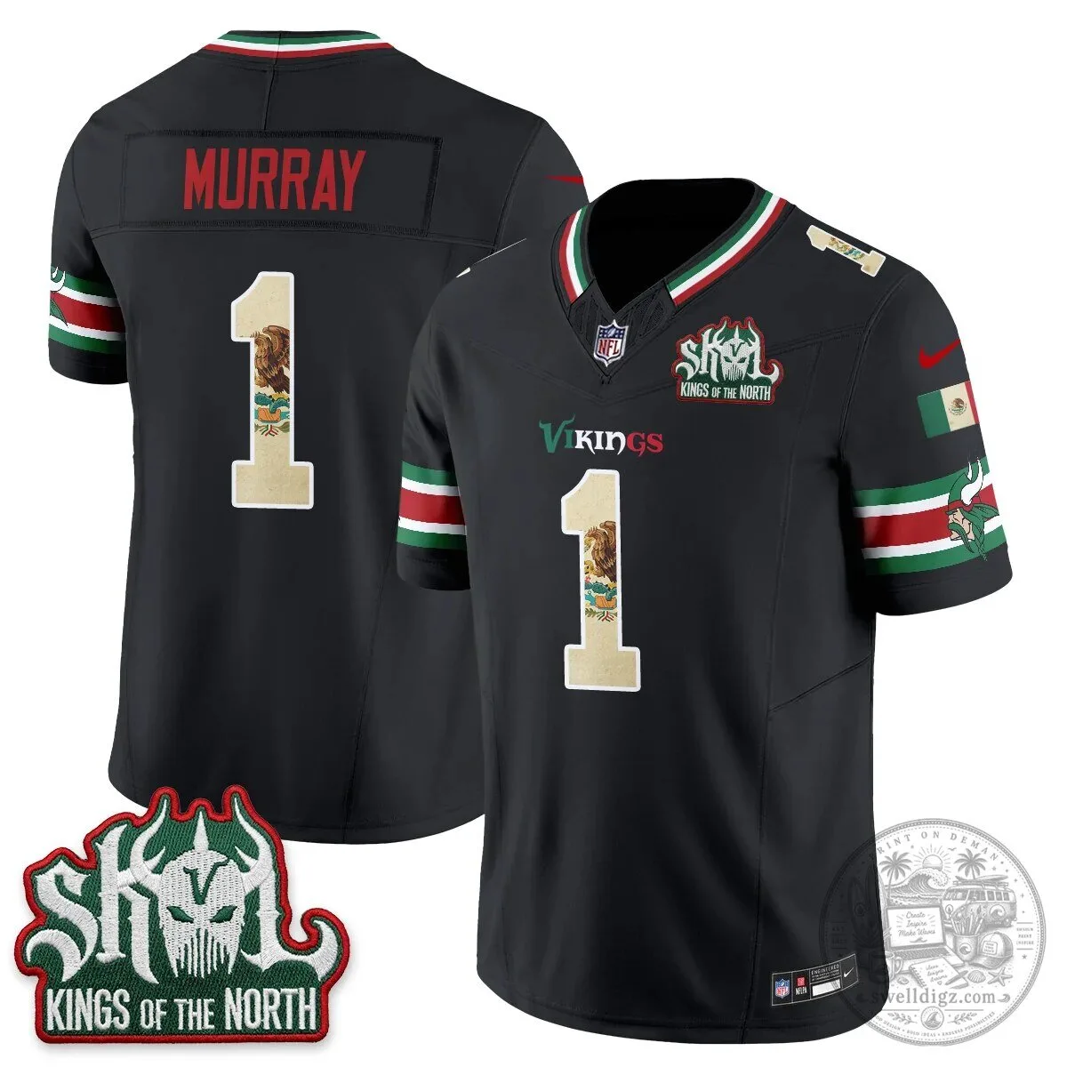 Minnesota Vikings Justin Jefferson Mexico Edition White Football Jersey 67 Minnesota Vikings Justin Jefferson Mexico Edition White Football Jersey