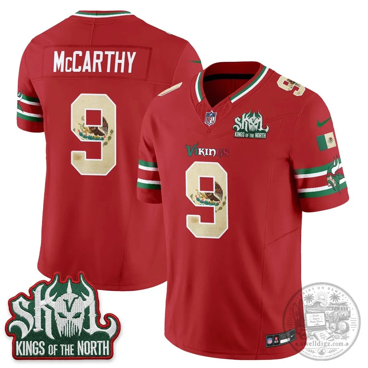 Minnesota Vikings Justin Jefferson Mexico Edition White Football Jersey 71 Minnesota Vikings Justin Jefferson Mexico Edition White Football Jersey