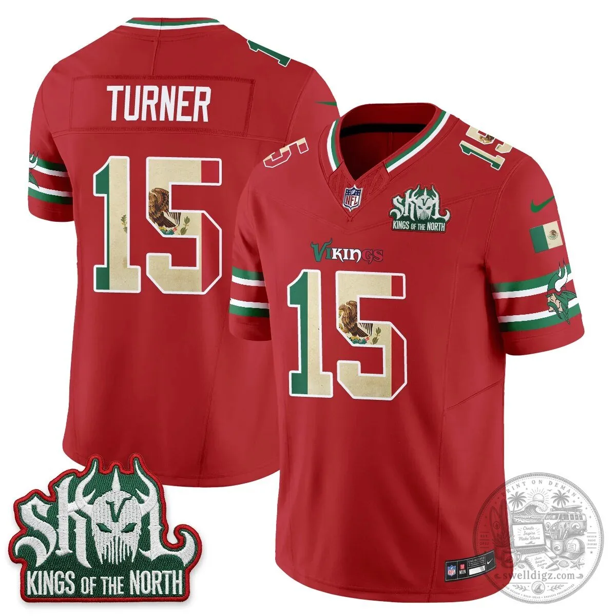 Minnesota Vikings Justin Jefferson Mexico Edition White Football Jersey 78 Minnesota Vikings Justin Jefferson Mexico Edition White Football Jersey