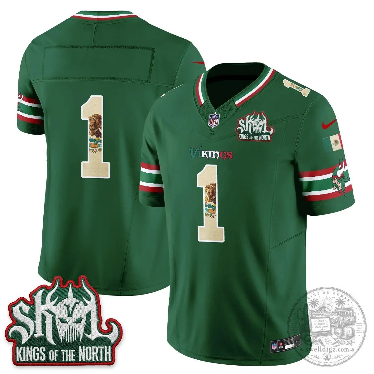 Minnesota Vikings Justin Jefferson Mexico Edition White Football Jersey 84 Minnesota Vikings Justin Jefferson Mexico Edition White Football Jersey
