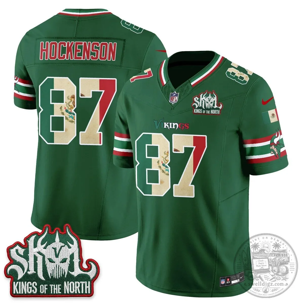 Minnesota Vikings Justin Jefferson Mexico Edition White Football Jersey 85 Minnesota Vikings Justin Jefferson Mexico Edition White Football Jersey