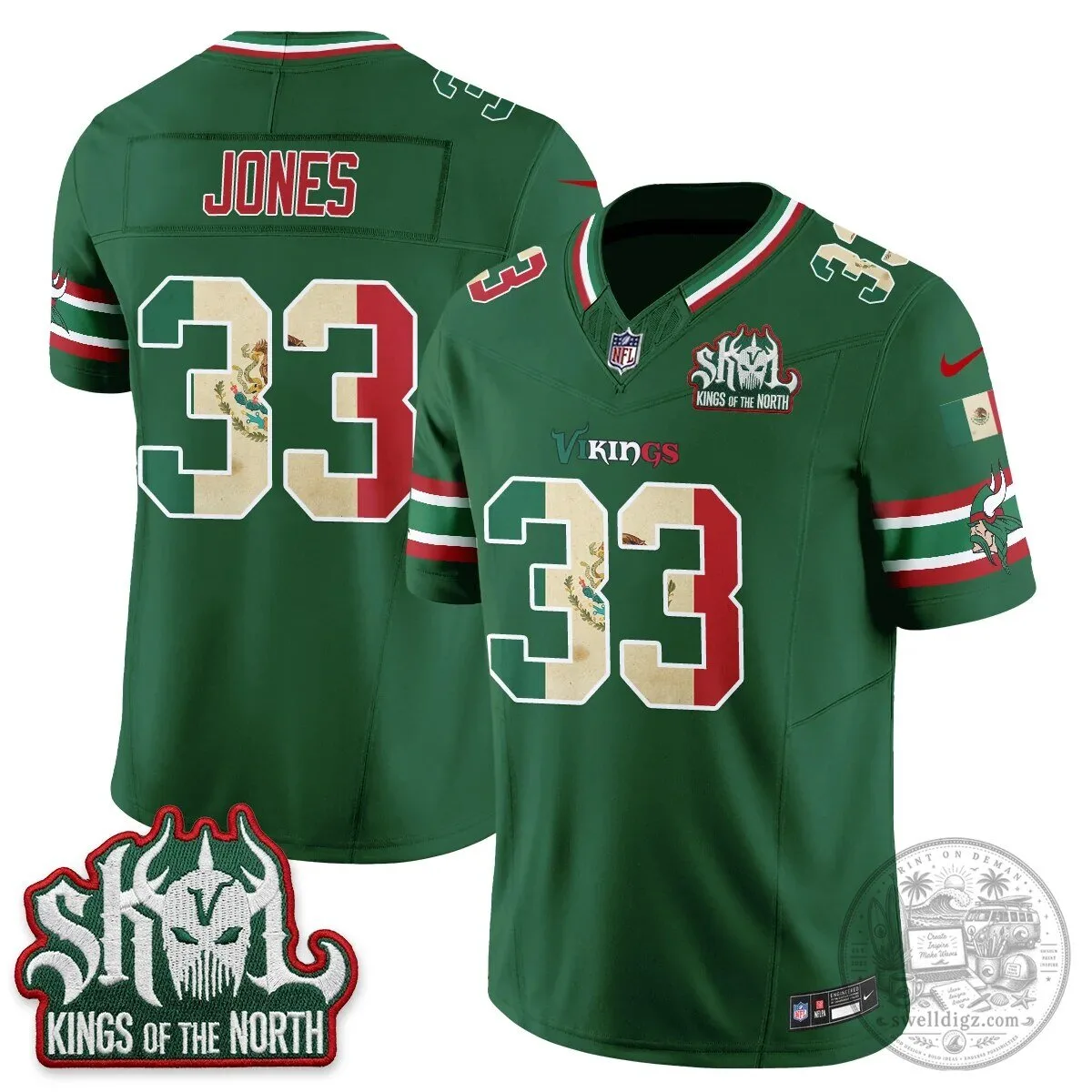 Minnesota Vikings Justin Jefferson Mexico Edition White Football Jersey 86 Minnesota Vikings Justin Jefferson Mexico Edition White Football Jersey