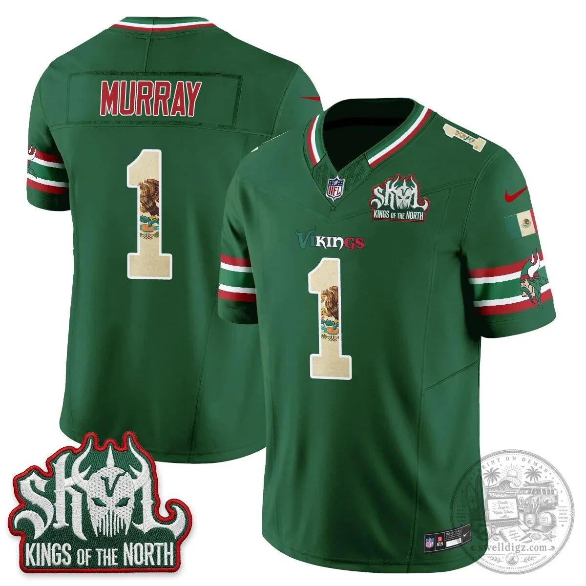 Minnesota Vikings Justin Jefferson Mexico Edition White Football Jersey 87 Minnesota Vikings Justin Jefferson Mexico Edition White Football Jersey