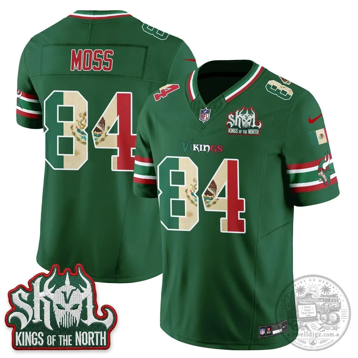 Minnesota Vikings Justin Jefferson Mexico Edition White Football Jersey 89 Minnesota Vikings Justin Jefferson Mexico Edition White Football Jersey