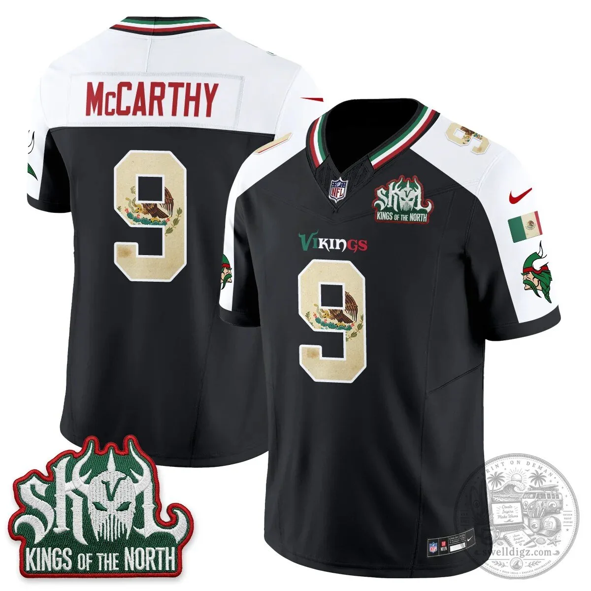 Minnesota Vikings Justin Jefferson Mexico Edition White Football Jersey 91 Minnesota Vikings Justin Jefferson Mexico Edition White Football Jersey