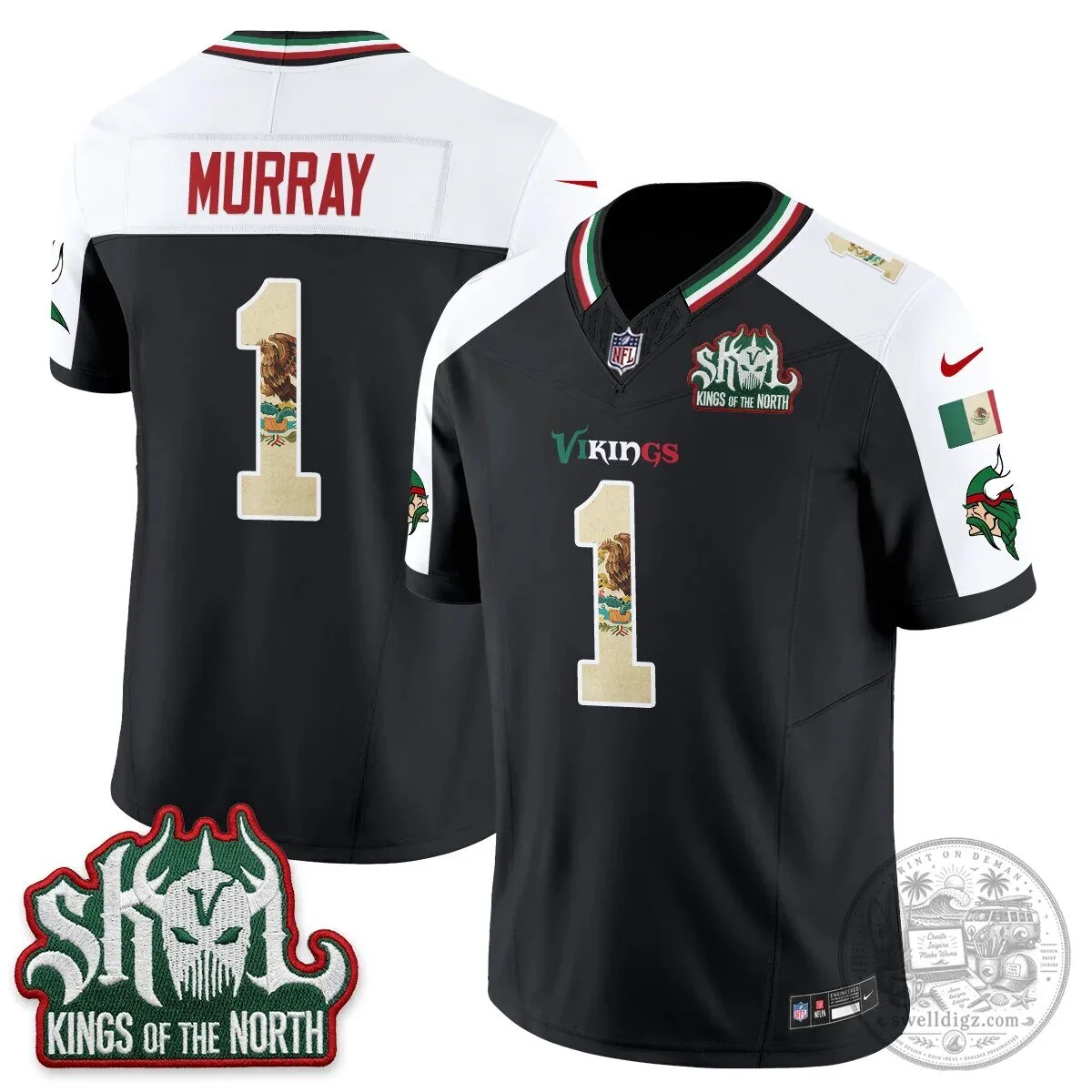 Minnesota Vikings Justin Jefferson Mexico Edition White Football Jersey 97 Minnesota Vikings Justin Jefferson Mexico Edition White Football Jersey