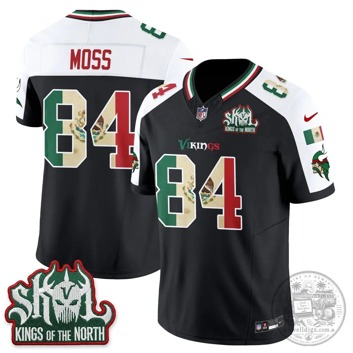 Minnesota Vikings Justin Jefferson Mexico Edition White Football Jersey 99 Minnesota Vikings Justin Jefferson Mexico Edition White Football Jersey