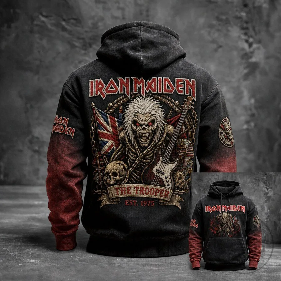 Iron Maiden The Trooper Band Album Art Heavy Metal Hoodie