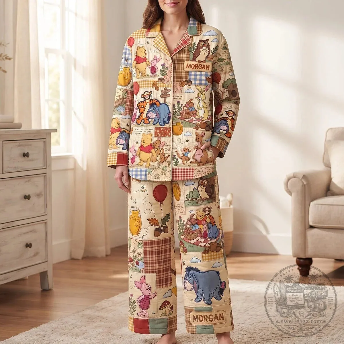 Winnie the Pooh and Friends Patchwork Pajamas Set