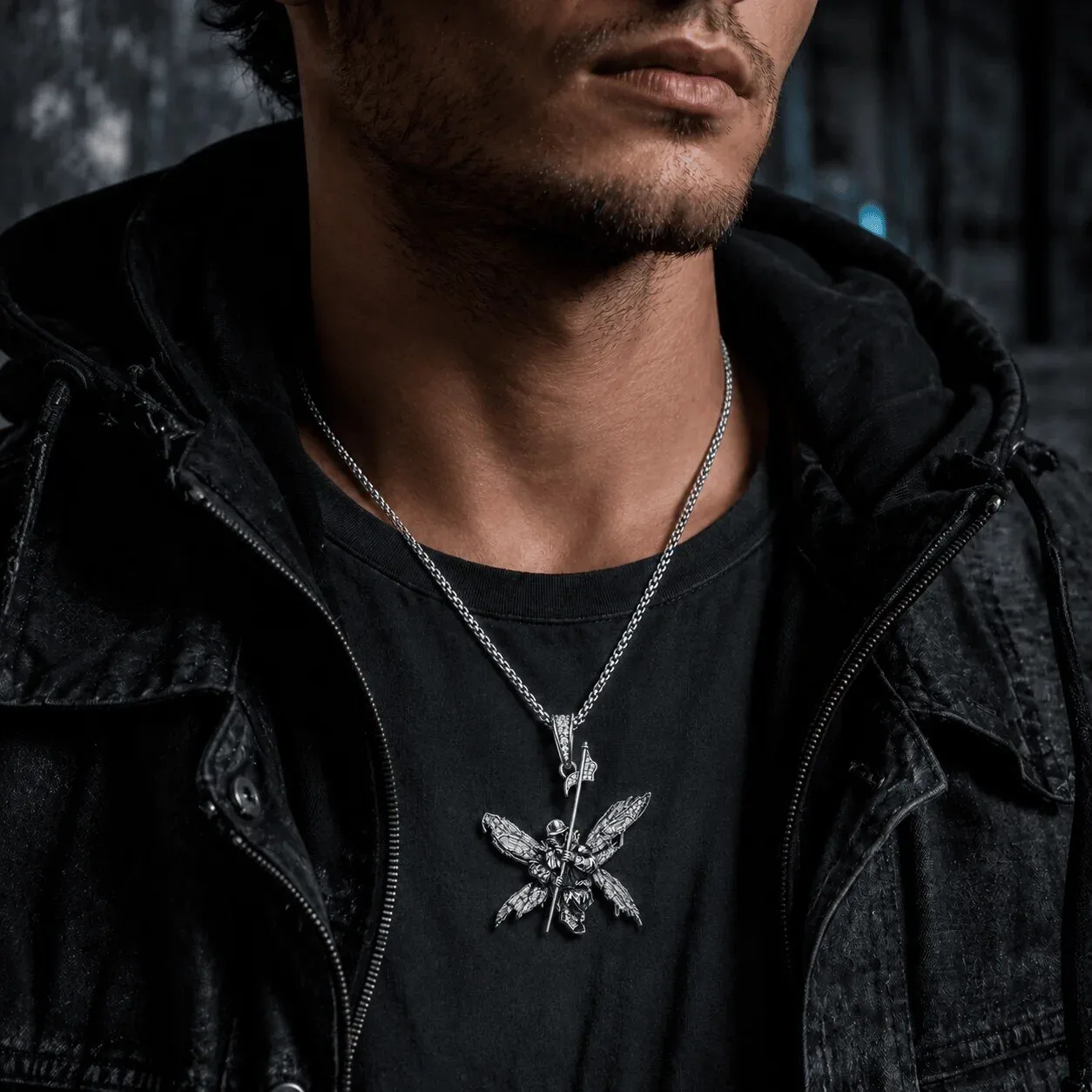 Linkin Park Hybrid Theory Soldier Dragonfly Silver Pendant Necklace 5 Linkin Park Hybrid Theory Soldier Dragonfly Silver Pendant Necklace