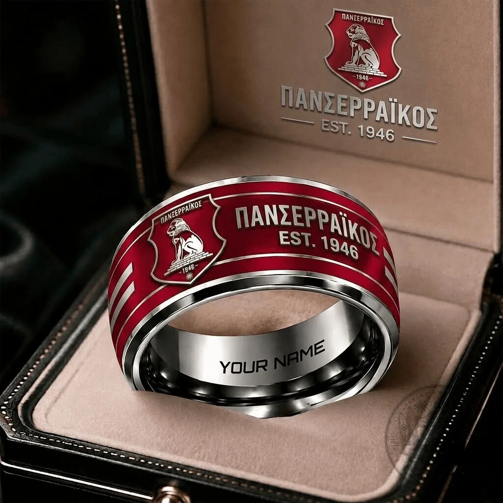 Panserraikos Football Club Super League Greece Personalized Ring Gift