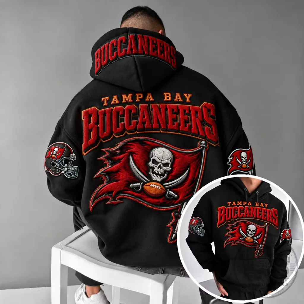 Tampa Bay Buccaneers American Football Team Logo Black Hoodie Tampa Bay Buccaneers American Football Team Logo Black Hoodie