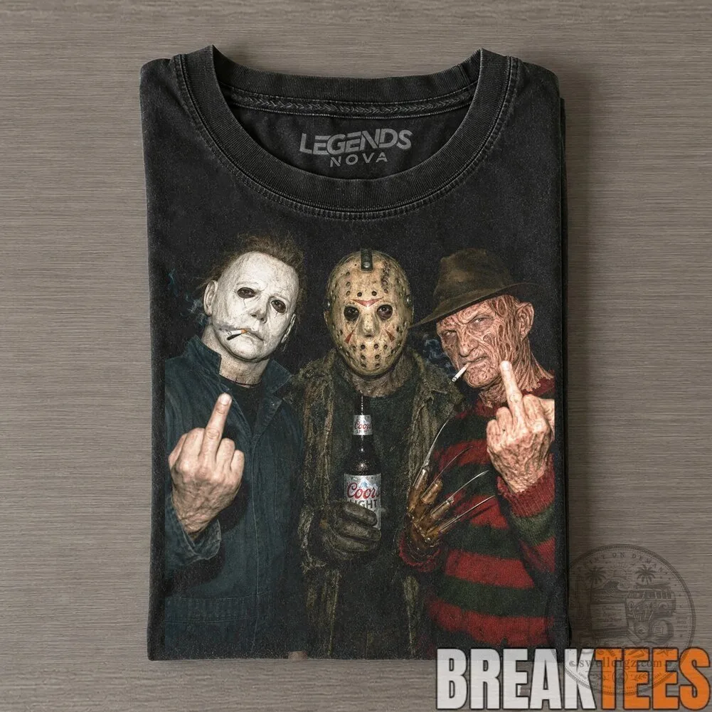 Michael Myers Jason Voorhees Freddy Krueger Horror Movie Villains T-Shirt