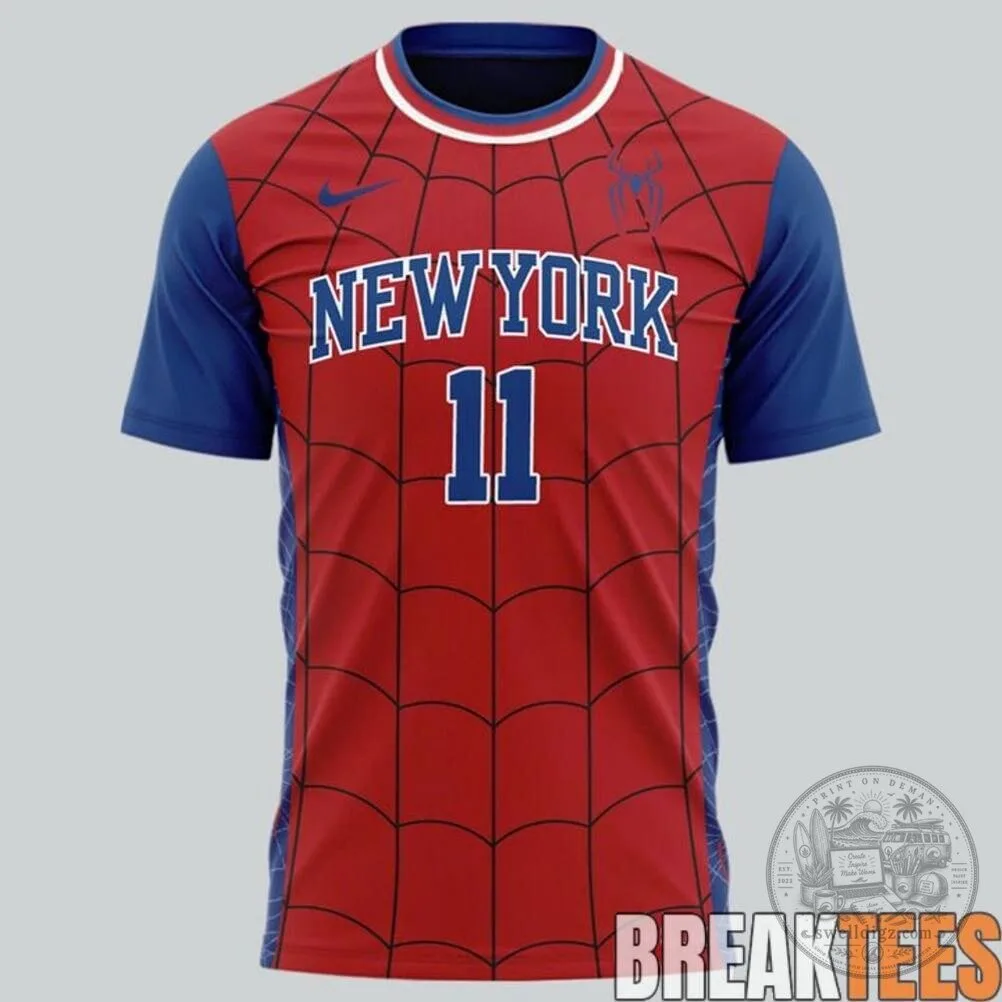 Jalen Brunson Spider-Man Basketball Jersey - New York Knicks Edition 4 Jalen Brunson Spider-Man Basketball Jersey - New York Knicks Edition