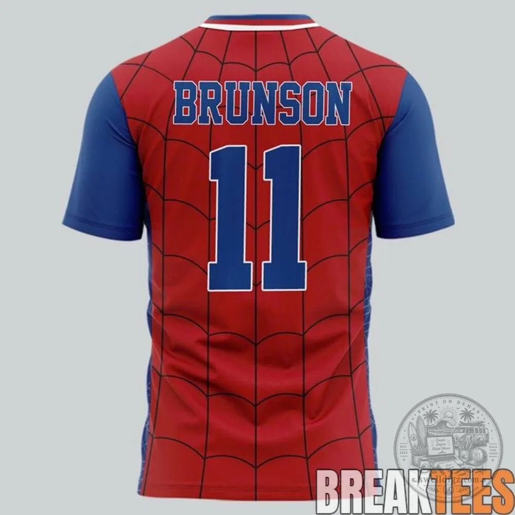 Jalen Brunson Spider-Man Basketball Jersey - New York Knicks Edition 5 Jalen Brunson Spider-Man Basketball Jersey - New York Knicks Edition