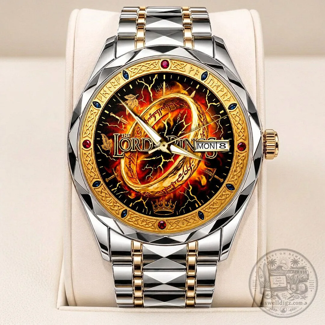 The Lord of the Rings One Ring Gold Tone Stainless Steel Quartz Watch
