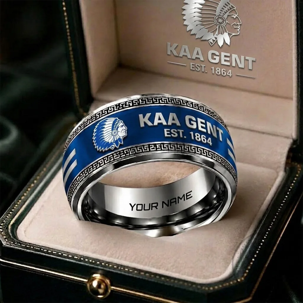 KAA Gent Belgian Pro League Football Club Personalized Engraved Ring