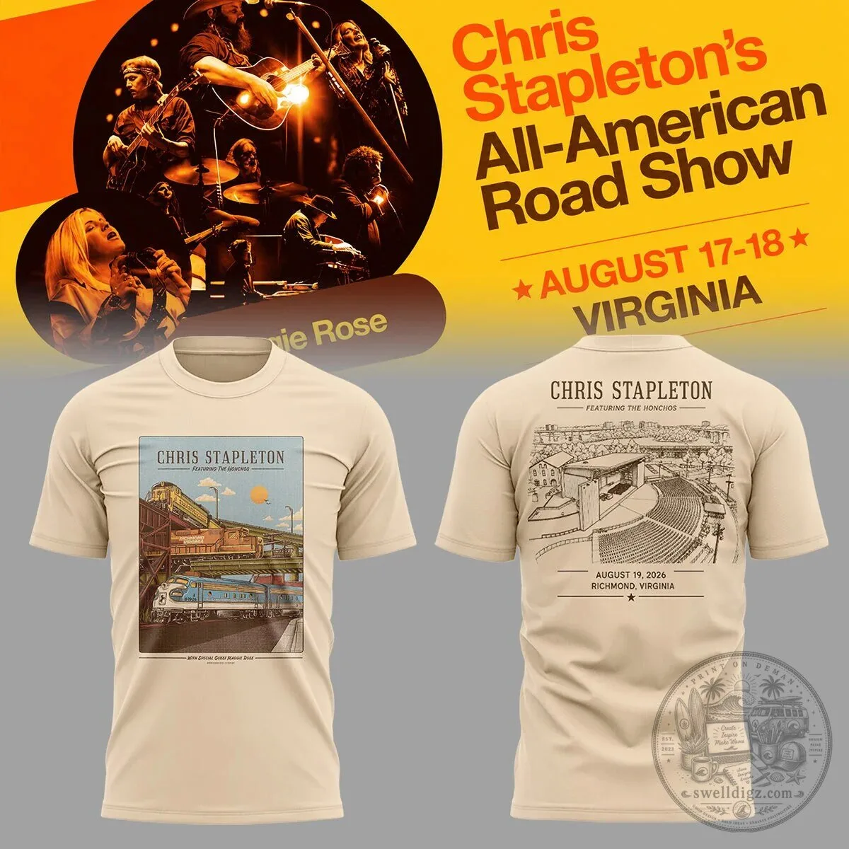 Chris Stapleton All American Road Show Concert T-Shirt