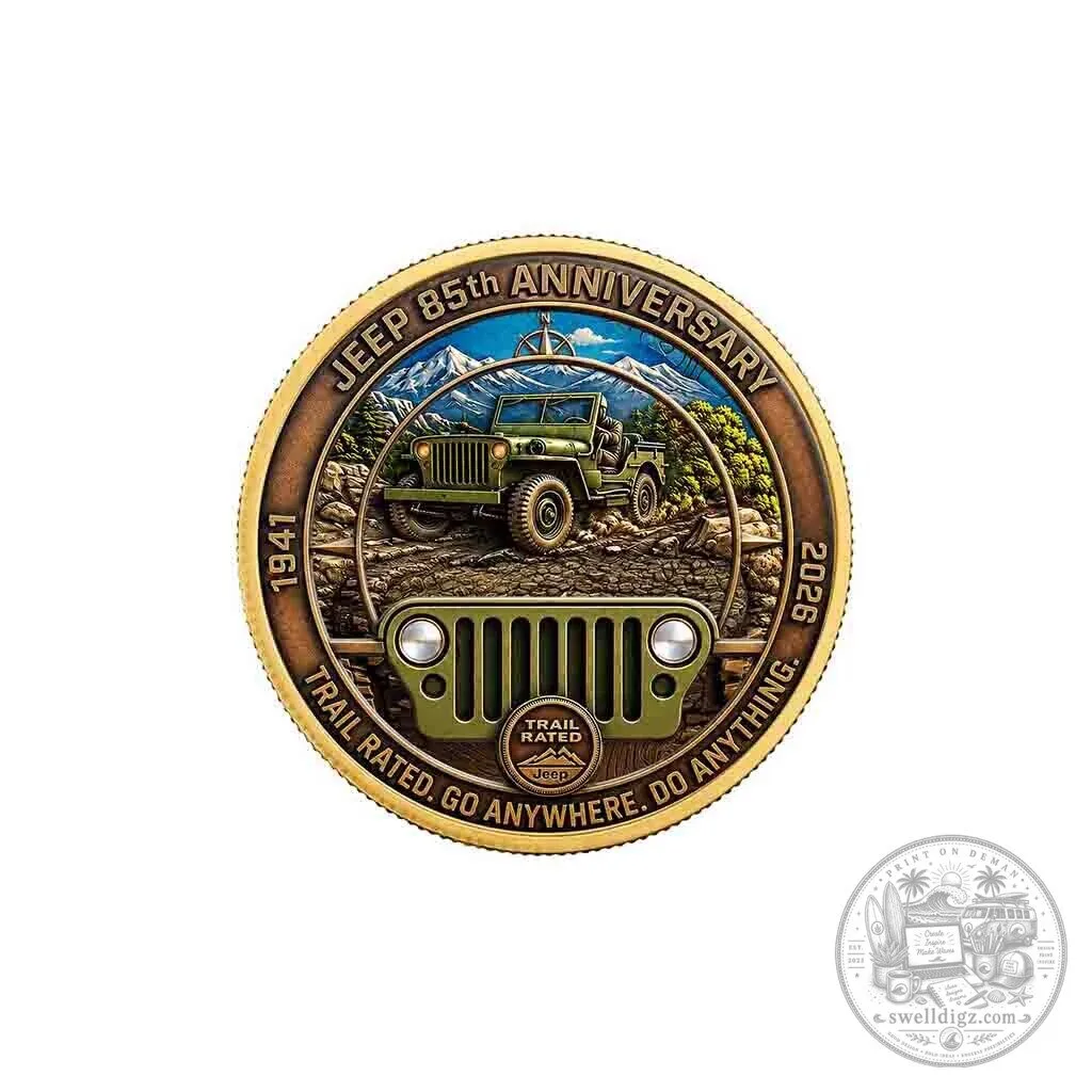 Jeep 85th Anniversary Trail Rated 1941-2026 Commemorative Collectible Coin
