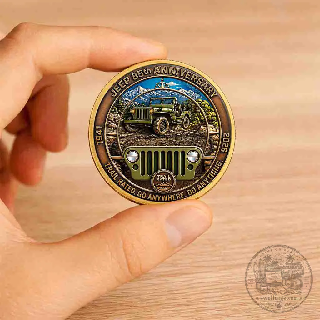 Jeep 85th Anniversary Trail Rated 1941-2026 Commemorative Collectible Coin 8 Jeep 85th Anniversary Trail Rated 1941-2026 Commemorative Collectible Coin