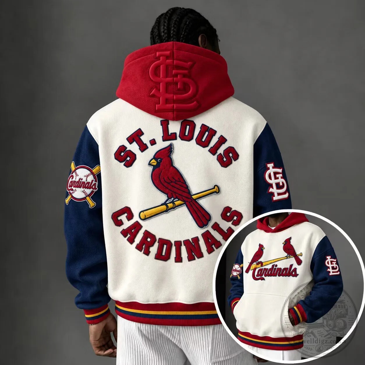St. Louis Cardinals MLB Baseball Varsity Style Hoodie