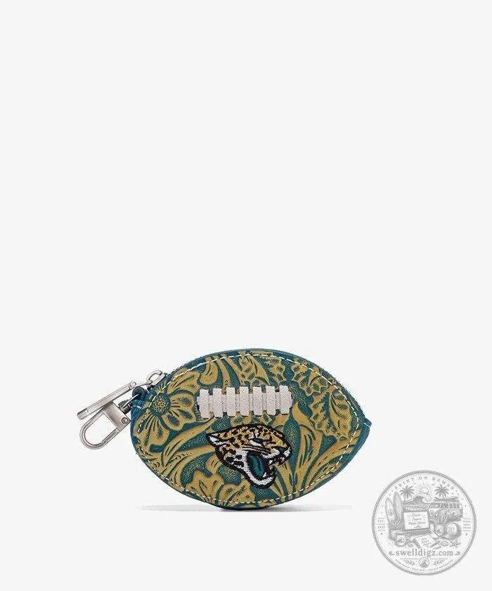 Jacksonville Jaguars Football Shaped Coin Purse Keychain