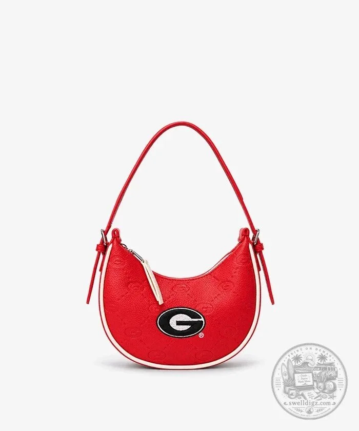Georgia Bulldogs Red Crescent Shoulder Bag