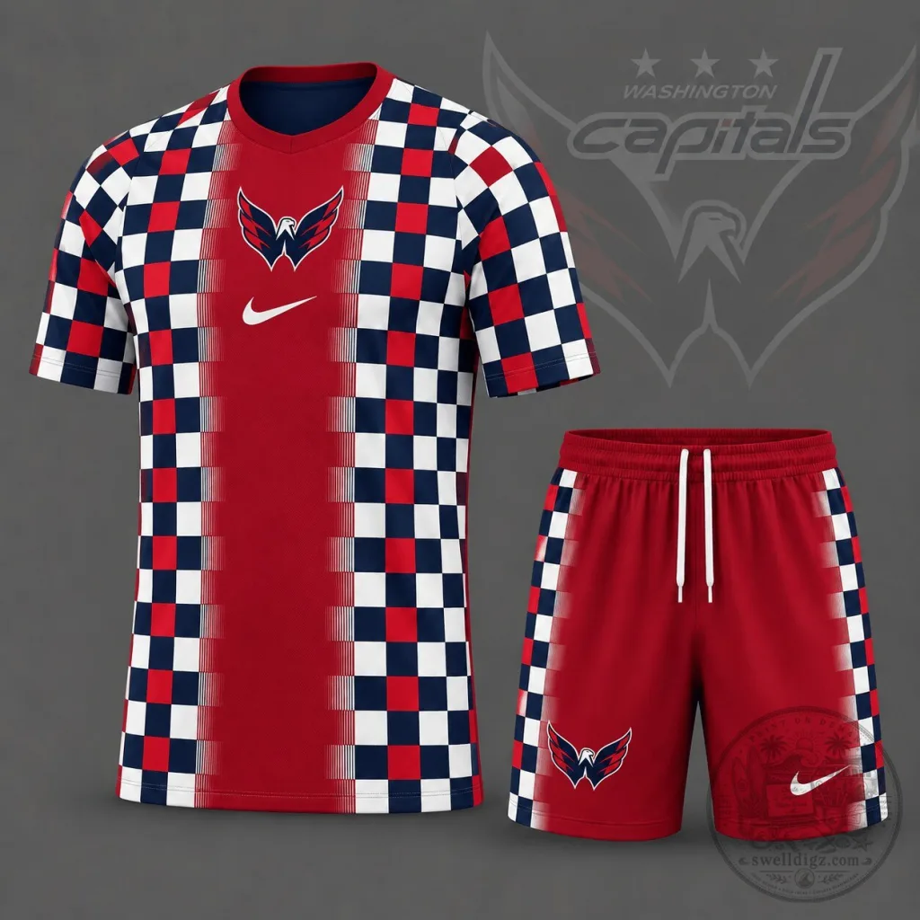 washington-capitals-checkerboard-fusion-national-hockey-league-jersey-and-shorts-set-featured Washington Capitals Checkerboard Fusion National Hockey League Jersey and Shorts Set