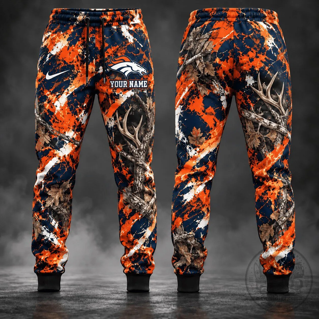 Denver Broncos Camouflage Hunting Jogger Pants Custom Name