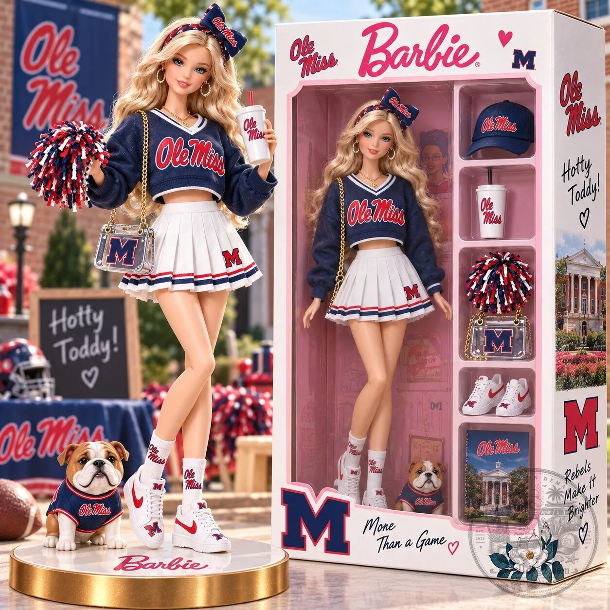 Ole Miss Barbie Doll Premium Commemorative Figure