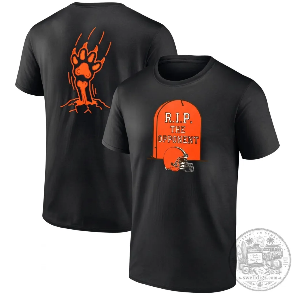 Cleveland Browns Halloween R.I.P. The Opponent Football T-Shirt 61 Cleveland Browns Halloween R.I.P. The Opponent Football T-Shirt
