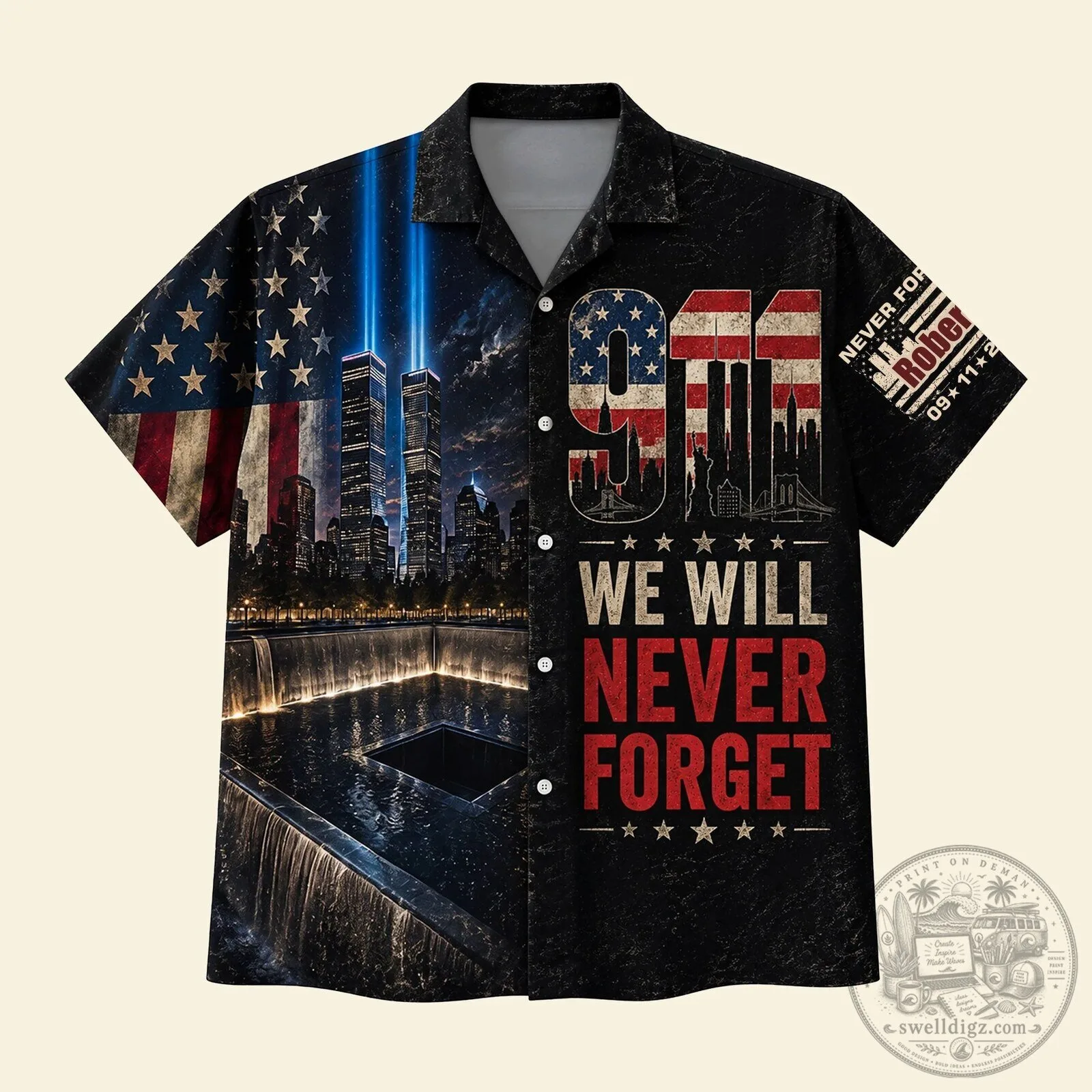 September 11 Never Forget Memorial Twin Towers Patriotic USA Tribute Hawaiian Shirt 5 September 11 Never Forget Memorial Twin Towers Patriotic USA Tribute Hawaiian Shirt