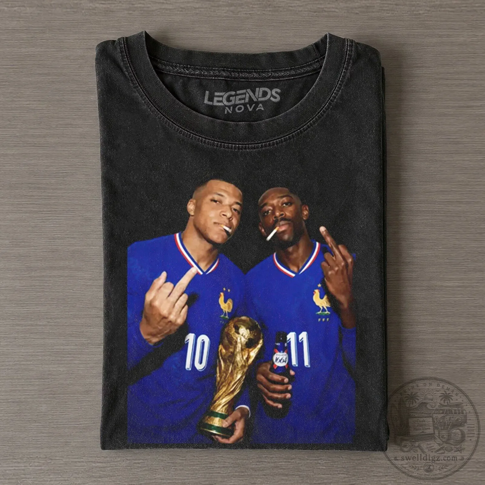 Ousmane Dembele Kylian Mbappe France World Cup Champions T-Shirt