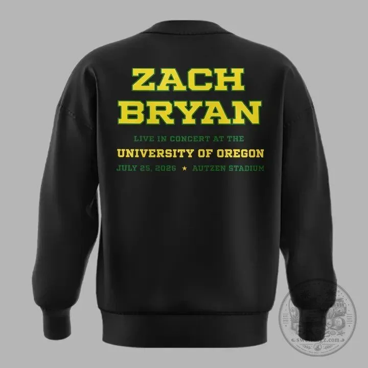 Zach Bryan University of Oregon Concert 2026 Black Sweatshirt 5 Zach Bryan University of Oregon Concert 2026 Black Sweatshirt