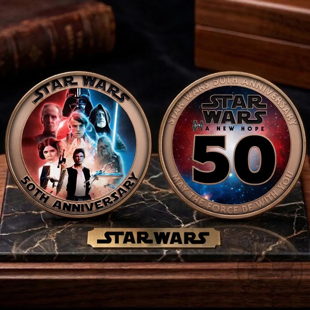 Star Wars 50th Anniversary A New Hope Commemorative Coin 4 Star Wars 50th Anniversary A New Hope Commemorative Coin
