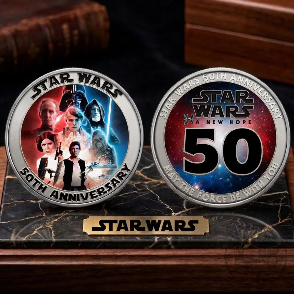 Star Wars 50th Anniversary A New Hope Commemorative Coin 5 Star Wars 50th Anniversary A New Hope Commemorative Coin