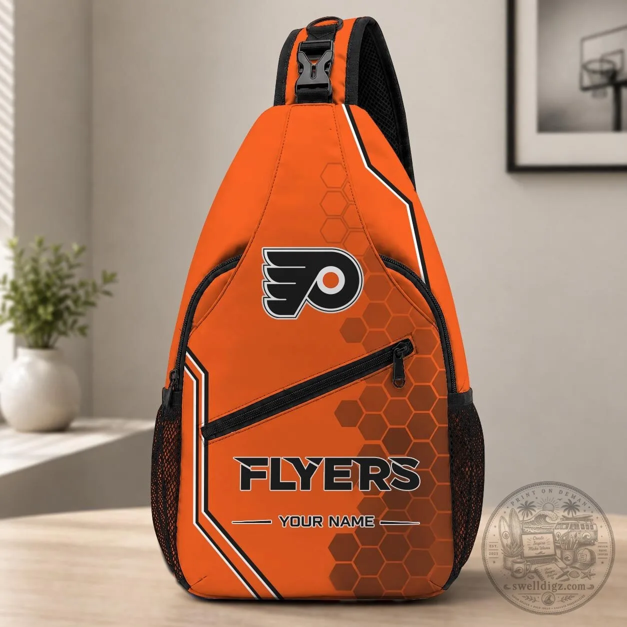 Philadelphia Flyers Personalized Crossbody Sling Bag Chest Pack