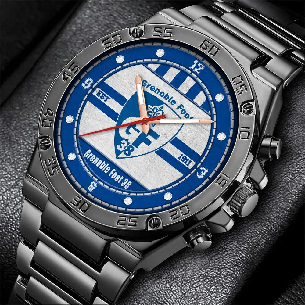 Grenoble Foot 38 Football Club Stainless Steel Watch