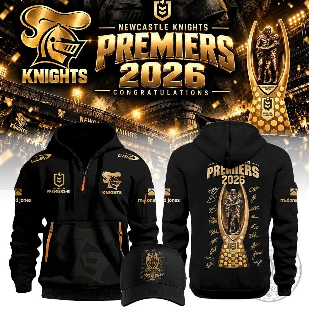 Newcastle Knights National Rugby League Premiers 2026 Half-Zip Hoodie
