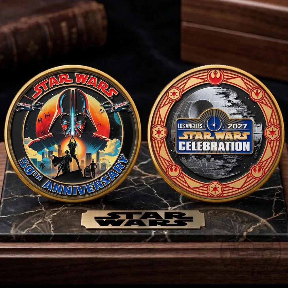 Star Wars 50th Anniversary Darth Vader Los Angeles Celebration Commemorative Coin