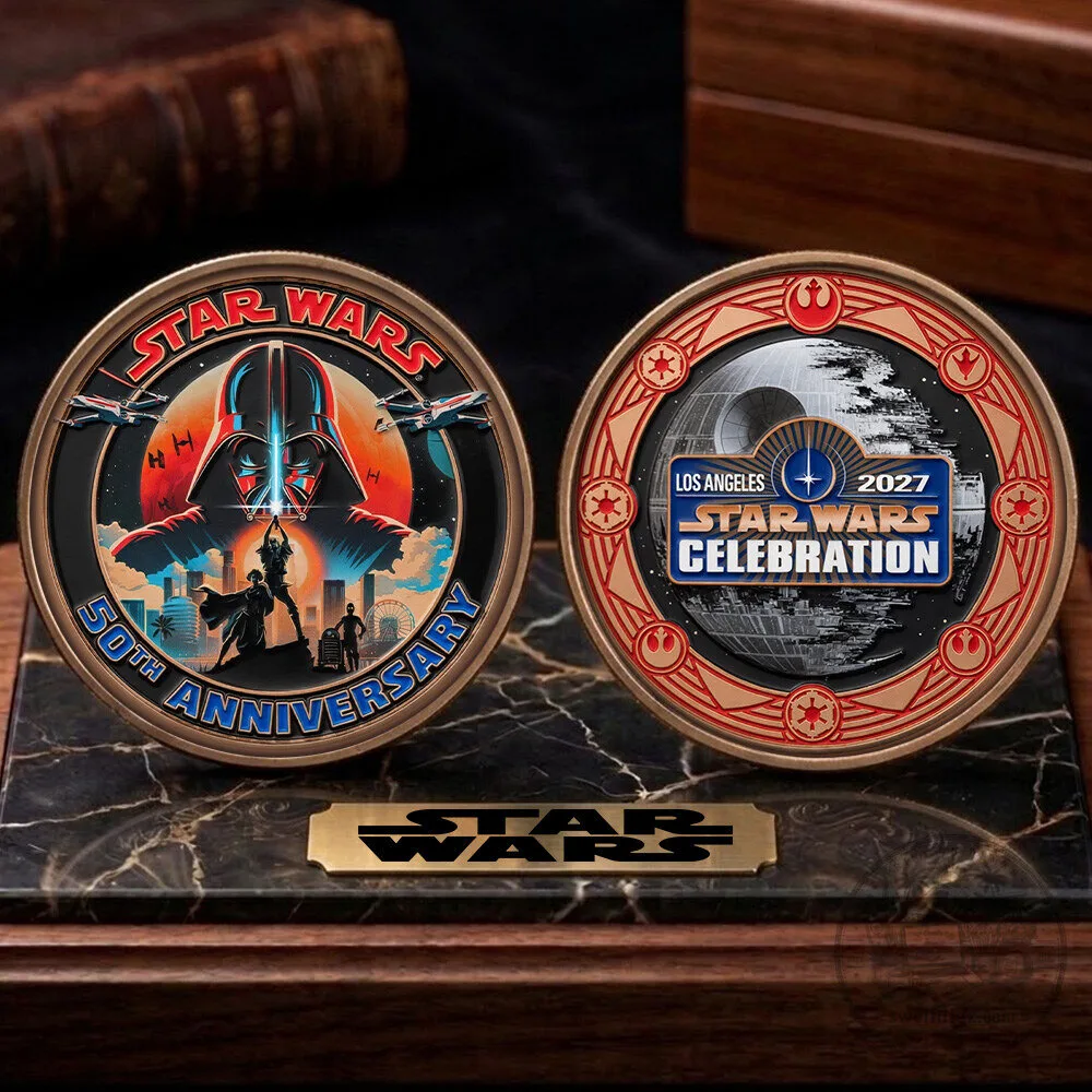Star Wars 50th Anniversary Darth Vader Los Angeles Celebration Commemorative Coin 4 Star Wars 50th Anniversary Darth Vader Los Angeles Celebration Commemorative Coin